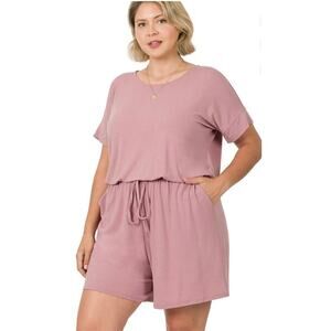 New Boutique Zenana Shorts Romper Size Large